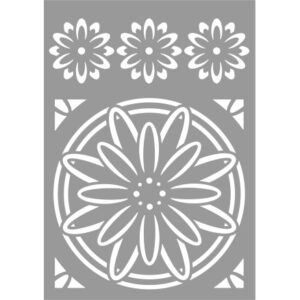 Stencils/Skabelon Blomster 15 x 21 cm