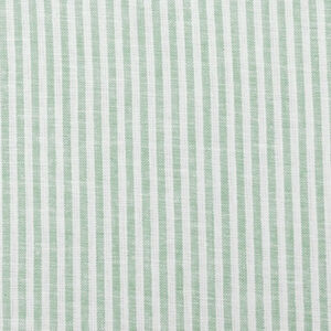Hør/Bomuld Jersey Striber Stof 150cm 126 Grøn - 50cm