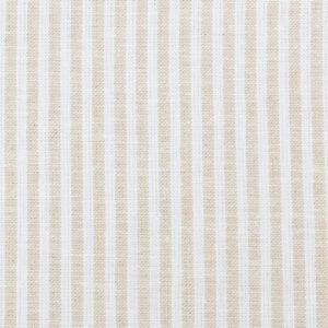 Hør/Bomuld Jersey Striber Stof 150cm 652 Beige - 50cm
