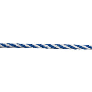 Anoraksnor Polyester 5mm Blå/Hvid - 50 cm