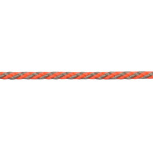 Anoraksnor Polyester 5mm Neonkoral/Grå - 50 cm