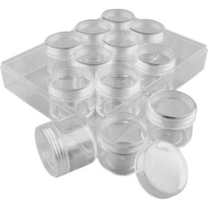Acryldåse, H: 30 mm, diam. 35 mm, 20 ml, 12stk./ 1 sæt