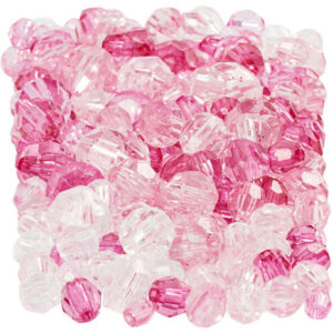Facetperlemix, str. 4-12 mm, hulstr. 1-2,5 mm, pink (081), 250g/ 1 pk.