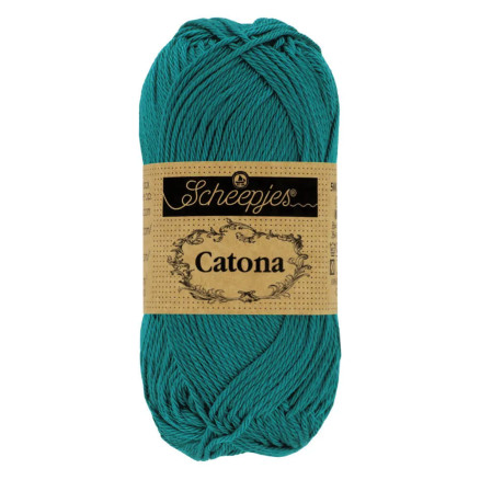 Scheepjes Catona Garn 401 Mørk Teal - 10g