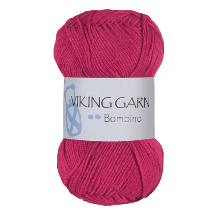 Viking Garn Bambino 466 - Stærk Rosa