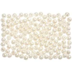 Voksperler, diam. 3 mm, hulstr. 0,7 mm, perlemor, 150stk./ 1 pk.