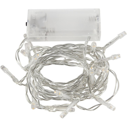 LED Lyskæde, L: 3,15 M, transparent, 1 stk.