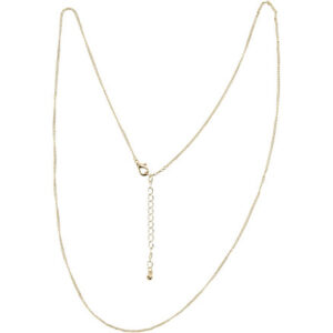 Kæde, L: 80 cm, diam. 1 mm, forgyldt, 1 stk.