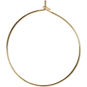 Creoler, diam. 30 mm, forgyldt, 6 stk./ 1 pk.