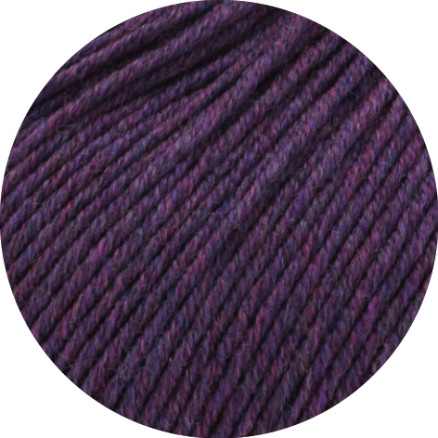 Lana Grossa Cool Wool Melange Garn 403 Mørk Violet Meleret