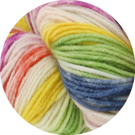 Lana Grossa Meilenweit 100 Merino Håndfarvet Rainbow Garn 7001