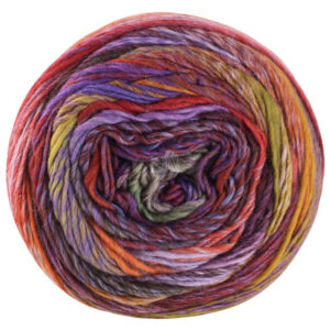 Lana Grossa Colorissimo Garn 214 Brun/Kobber/Lilla/Aubergine/Grå-grøn/Oliven