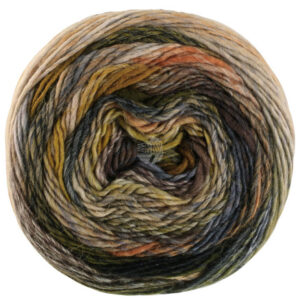 Lana Grossa Colorissimo Garn 215 Brun/Sølv/Lysegrå/Lys Beige/Blå/Skovgrøn