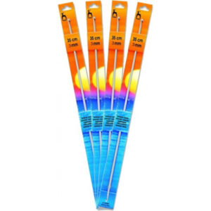 Pony Hæklenålesæt 4 størrelser 3,00-6,00 til Tunesisk hækling / Hakning