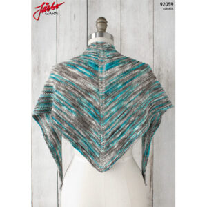 Alegria Shadow Shawl - Sjal Strikkeopskrift 135x45cm