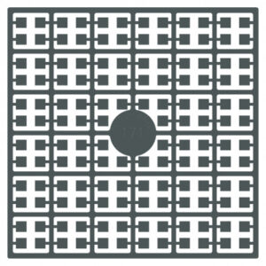 Pixelhobby Midi Perler 171 Ekstra mørk Metalgrå 2x2mm - 140 pixels