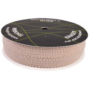 Strikket Foldebånd 25mm 02 Grå - 5m