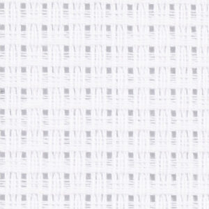 Aidastof, str. 50x50 cm, hvid, 24 tern pr. 10 cm, 1stk.