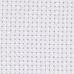 Aidastof, str. 50x50 cm, hvid, 43 tern pr. 10 cm, 1stk.