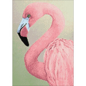 Wizardi Diamond Painting Pakke Pink Flamingo 27x38cm
