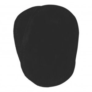 Albuelapper Imiteret Ruskind Oval Sort 10x15cm - 2 stk