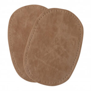 Albuelapper Imiteret Ruskind Oval Beige 10x15cm - 2 stk