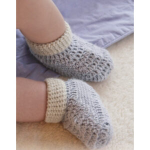 Baby Steps by DROPS Design - Baby Tøfler Hækleopskrift str. 0/1 mdr - 3/4 år