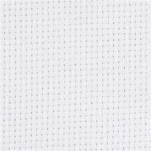 Aidastof, str. 50x50 cm, hvid, 70 tern pr. 10 cm, 1stk.