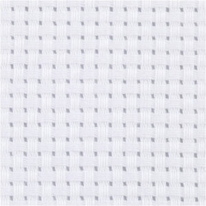 Aidastof, str. 50x50 cm, hvid, 35 tern pr. 10 cm, 1stk.