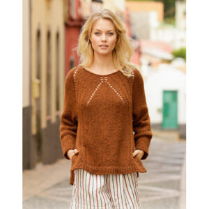 Autumn Spice by DROPS Design - Bluse Strikkeopskrift str. S - XXXL