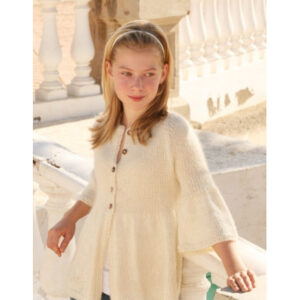 Abril by DROPS Design - Jakke Strikkeopskrift str. 7/8 år - 13/14 år