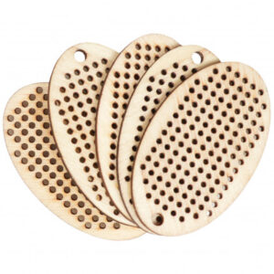 Infinity Hearts Broderi/Korssting Træplade/Nøglering Oval 5x3cm - 5 stk