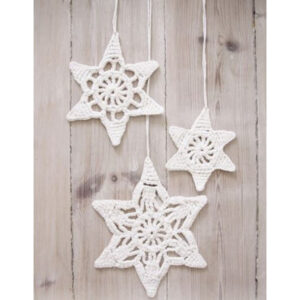 Wishing Stars by DROPS Design - Jule Stjerner Hækleopskrift 3 størrelser