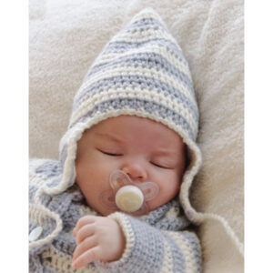 Baby Blues Hat by DROPS Design - Baby Hue Hækleopskrift str. 0/3 mdr - 2/4 år