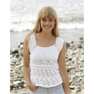 Aura by DROPS Design - Top Strikkeopskrift str. S - XXXL