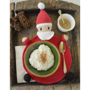 Brunch with Santa by DROPS Design - Dækkeserviet Hækleopskrift 22 cm