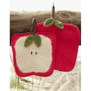 Sweet Apples by DROPS Design - Grydelapper Hækleopskrift