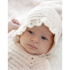 Camille by DROPS Design - Baby Kyse Hækleopskrift str. 0/1 mdr - 3/4 år