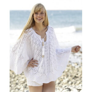 Angelica by DROPS Design - Poncho Strikkeopskrift str. S/M - XXL/XXXL