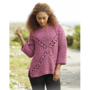 Autumn Rose by DROPS Design - Bluse Hækleopskrift str. S - XXXL
