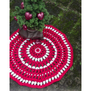 Christmas Circle by DROPS Design - Gulvtæppe Hækleopskrift Ø82 cm