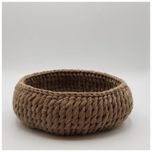 Brødkurv med snoninger af Rito Krea - Brødkurv Hækleopskrift 23/27cm