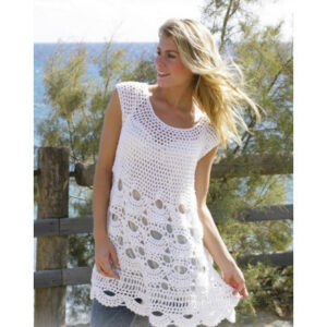 Breath of Summer by DROPS Design - Tunika Hækleopskrift str. S - XXL