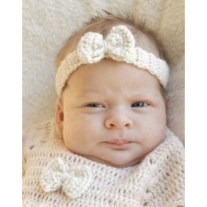 Baby Butterfly by DROPS Design - Baby Hårbånd Hækleopskrift str. 0/1 mdr - 3/4 år