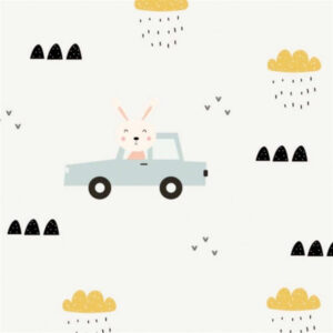 Bomuldsjersey Print Stof 150cm 002 Biler - 50cm