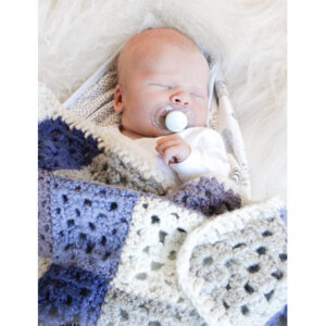 Baby Squares by DROPS Design - Baby Tæppe Hækleopskrift 65-74 cm