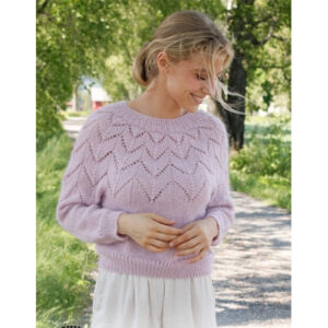 Wishing Well by DROPS Design - Bluse Strikkeopskrift str. S - XXXL