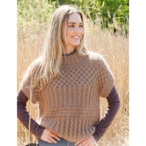 Cracked Walnuts Short Sleeve by DROPS Design - Vest Strikkeopskrift str. XS - XXL