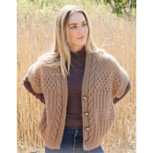 Cracked Walnuts Vest by DROPS Design - Vest Strikkeopskrift str. XS - XXL