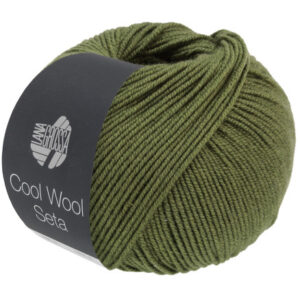 Lana Grossa Cool Wool Seta Garn 06 Mosgrøn
